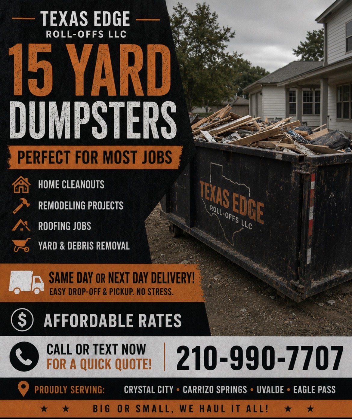 Texas Edge Roll-Offs, LLC junk removal