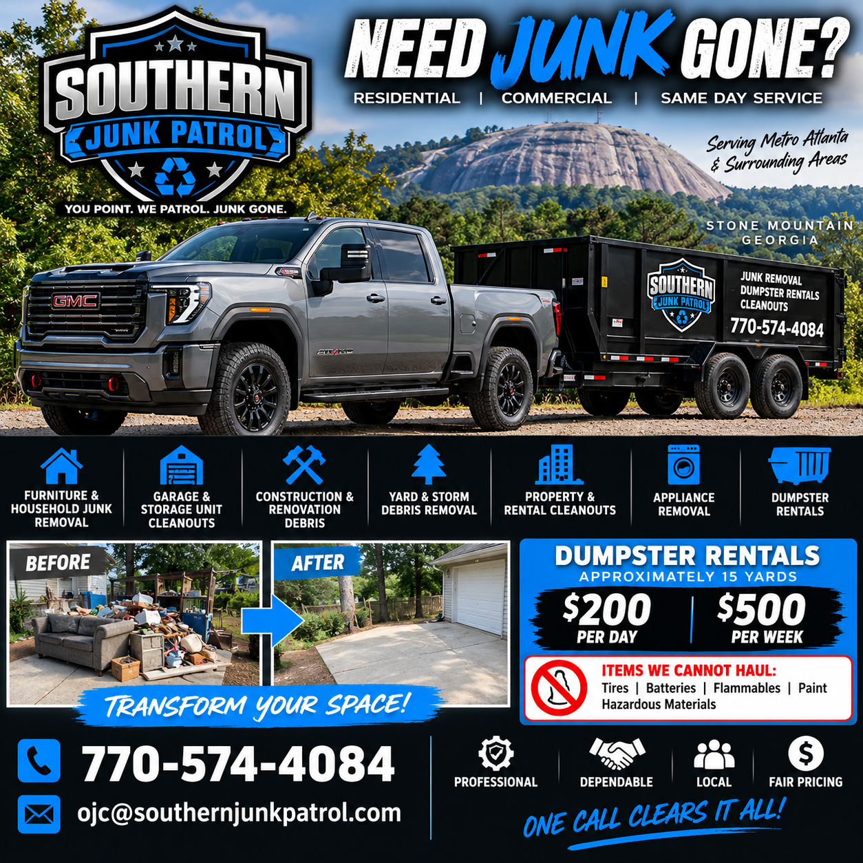 Southern Junk Patrol junk removal