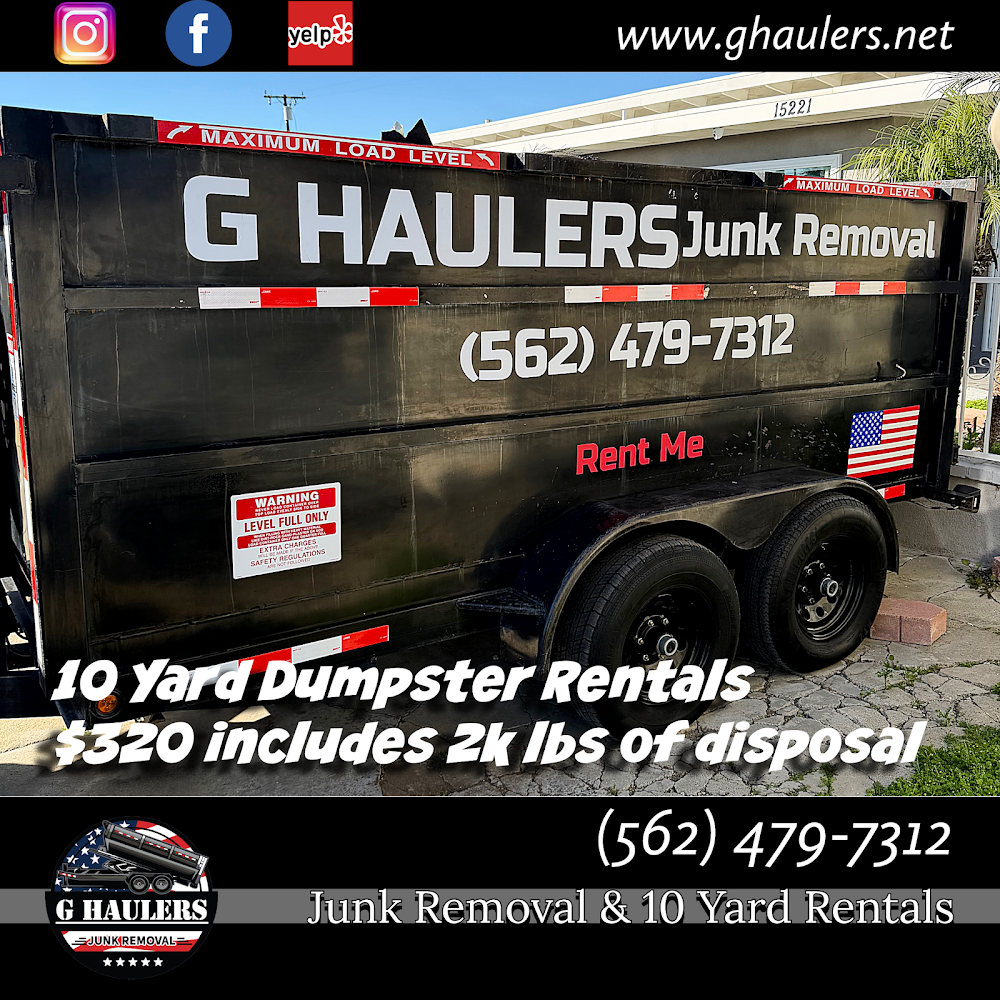 G Haulers Junk Removal & 10 yard Dumpster Rentals junk removal