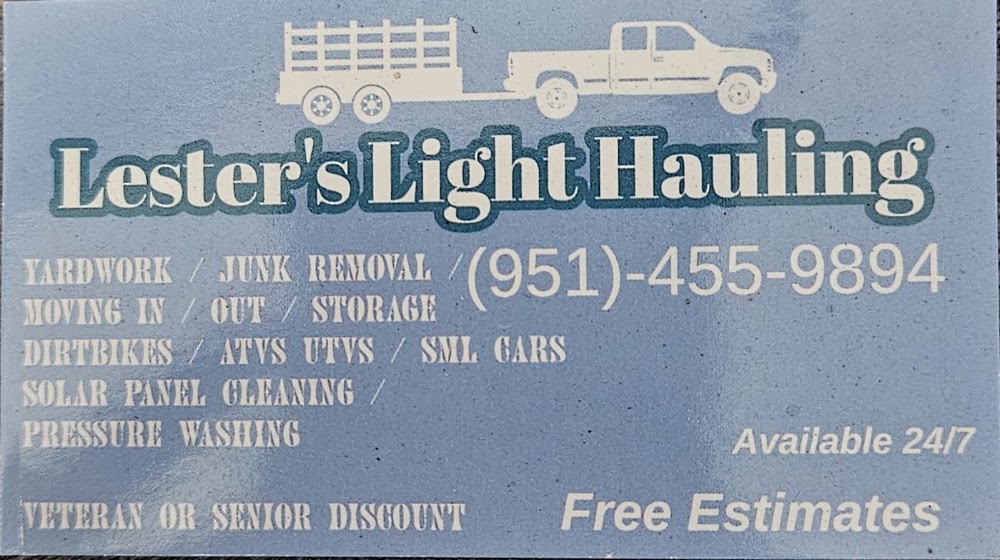 Lester's light hauling junk removal