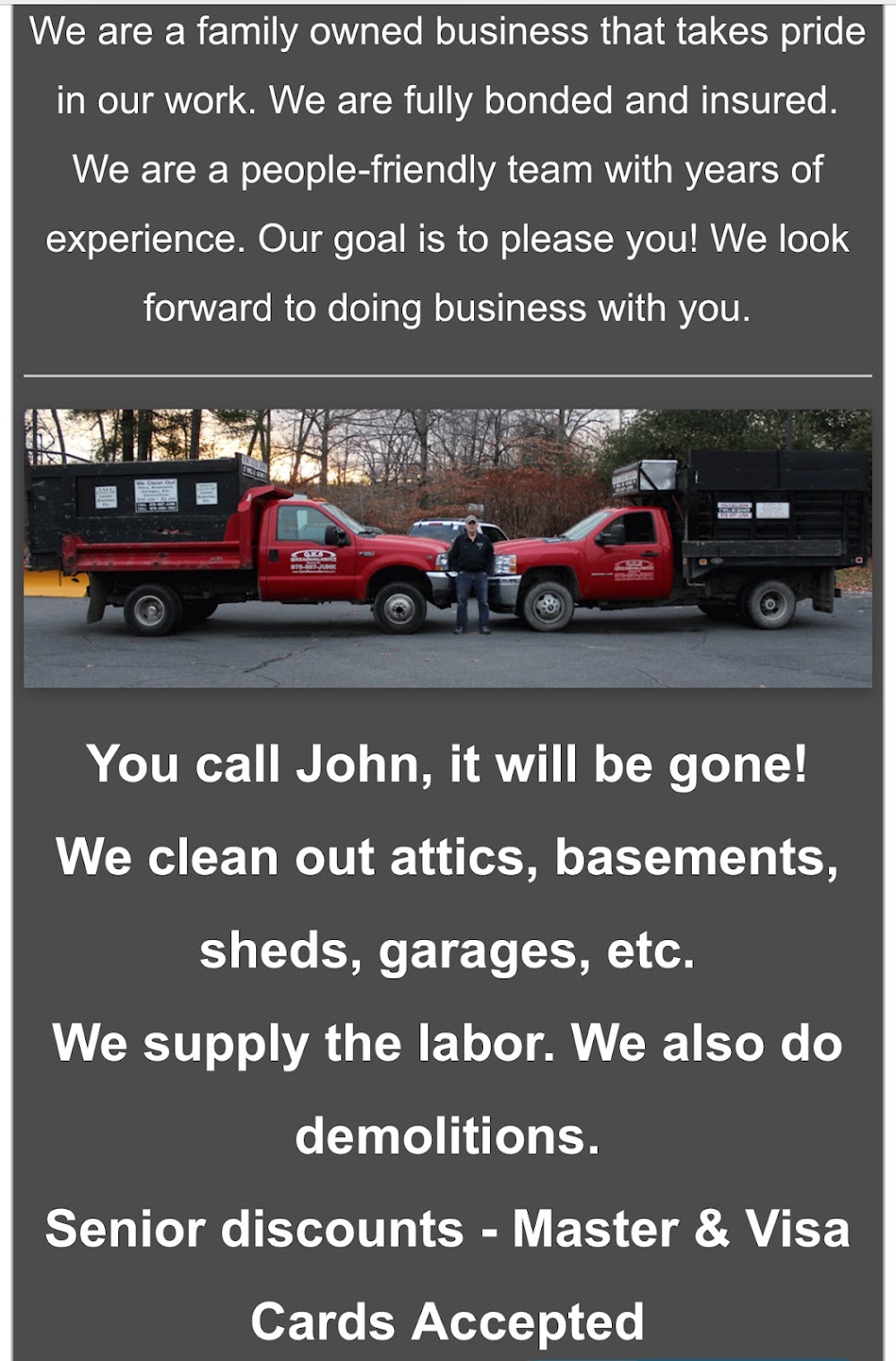 Quick Removal Service (QRS) junk removal