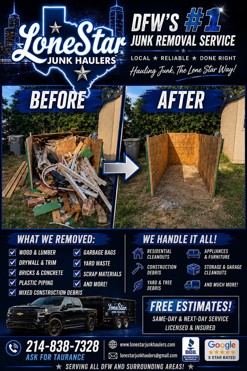 LoneStar Junk Haulers by Taurance junk removal
