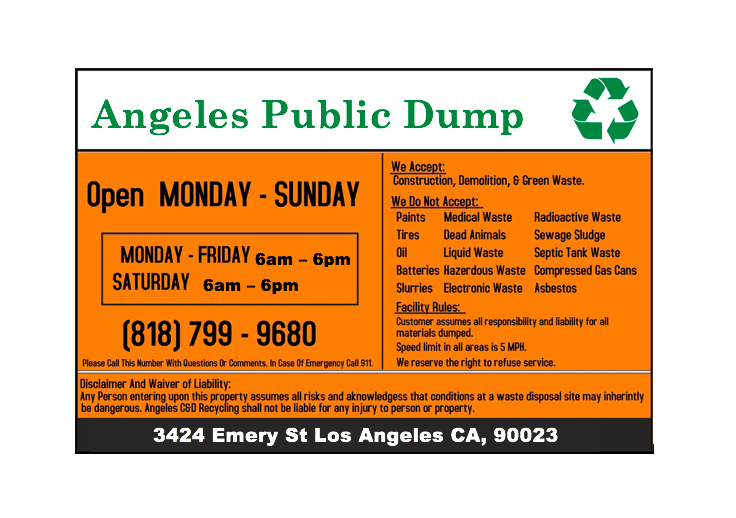Angeles Public Dump junk removal